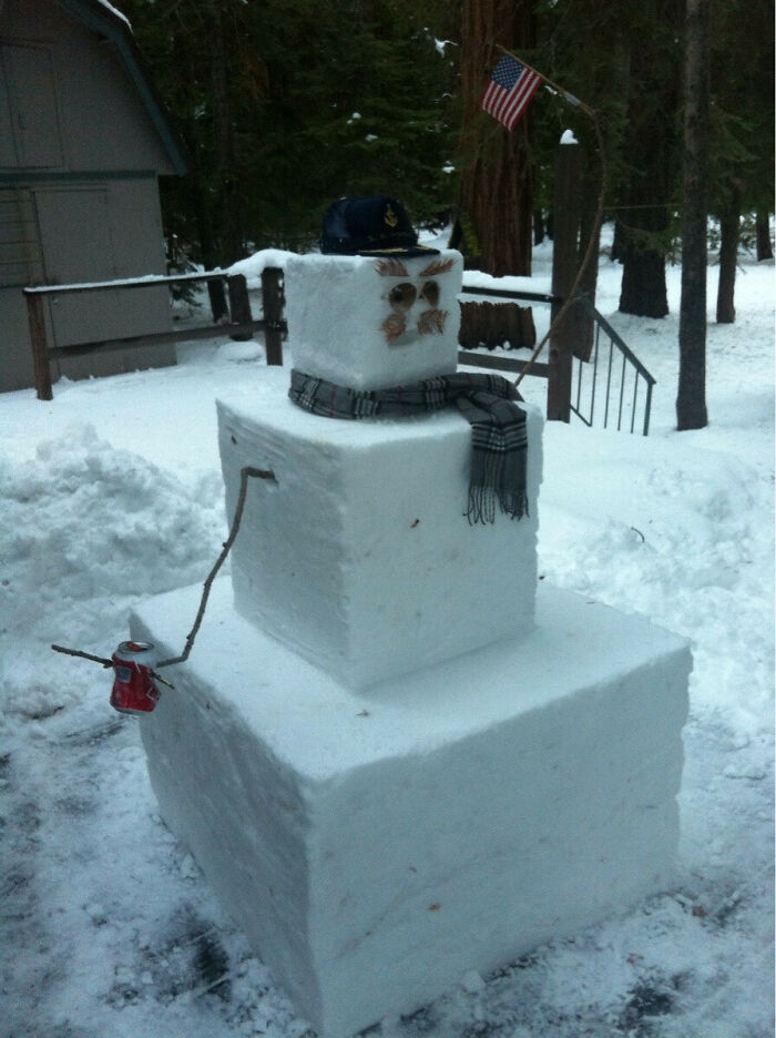 I Recently Moved To The US From Australia And Made My First Snowman, Ever