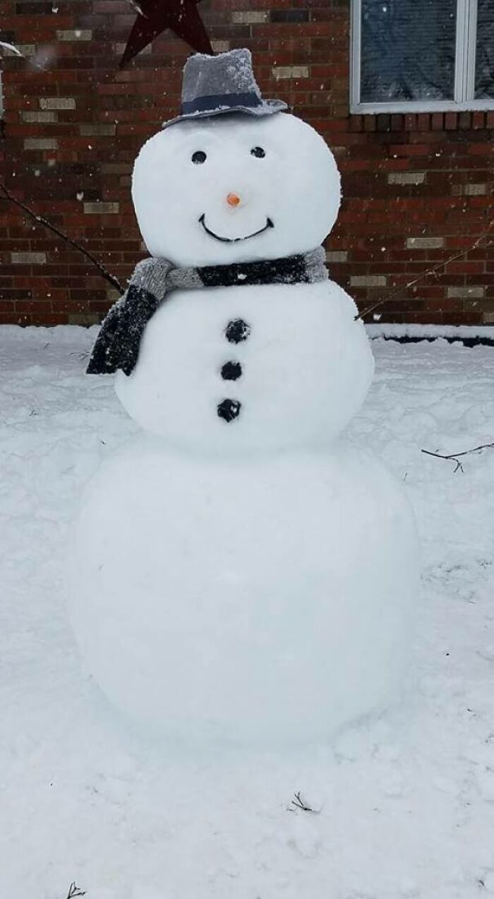 My Friend Made The Most Perfect Snowman I've Ever Seen