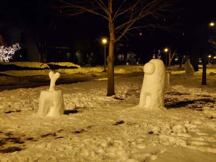 My Neighbor Made Among Us Snowmen