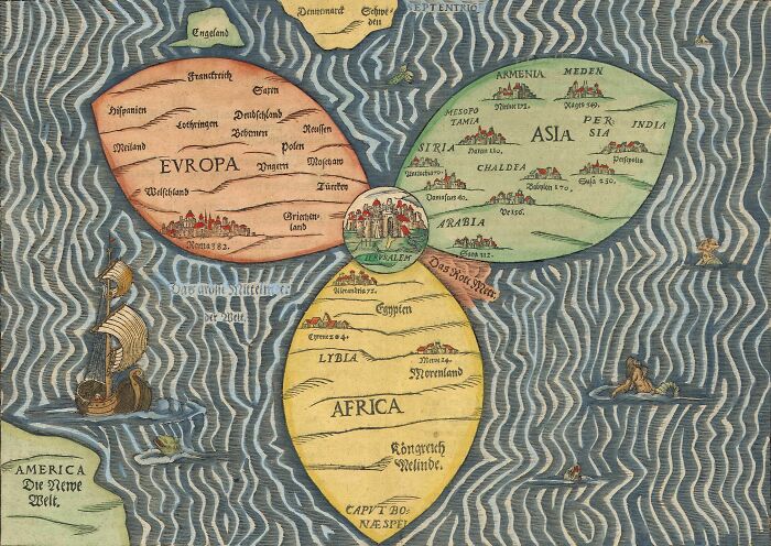 A Peculiar World Map From 1581