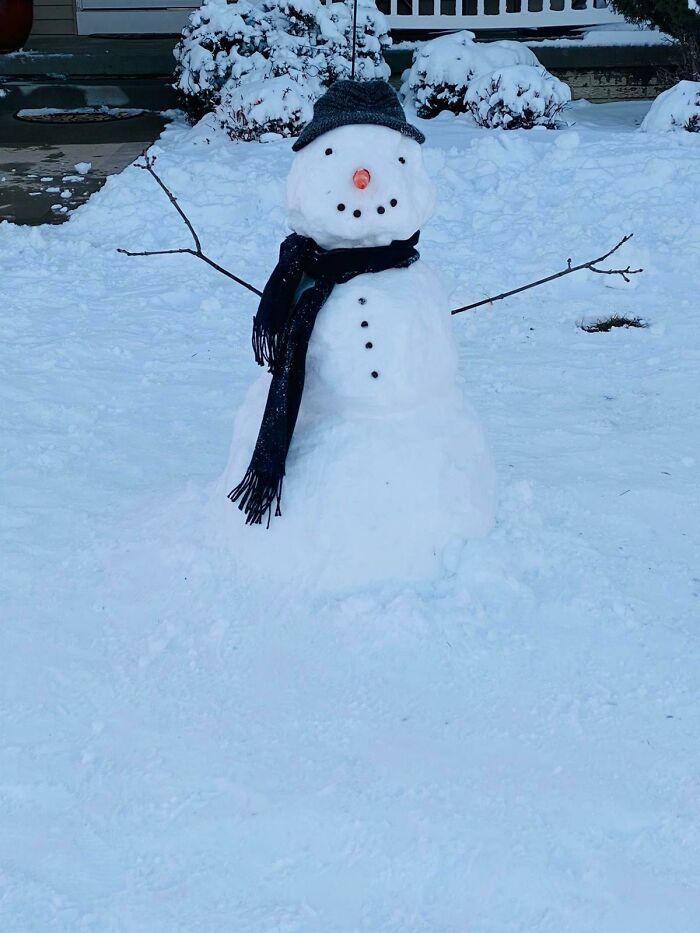 My Friend And I Made A Snowman