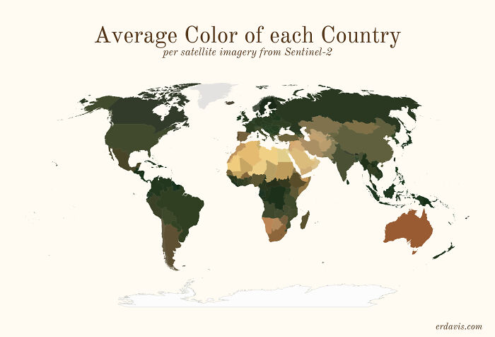 Average Color Of Each Country