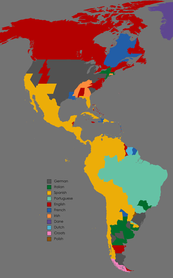 Most Common European Ancestry In The Americas. Now With Subdivitions!