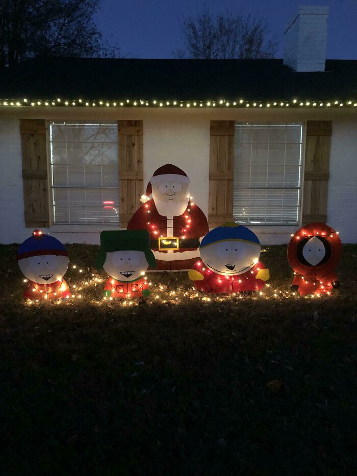 I Was Told This Belongs Here. Made Some Christmas Yard Art