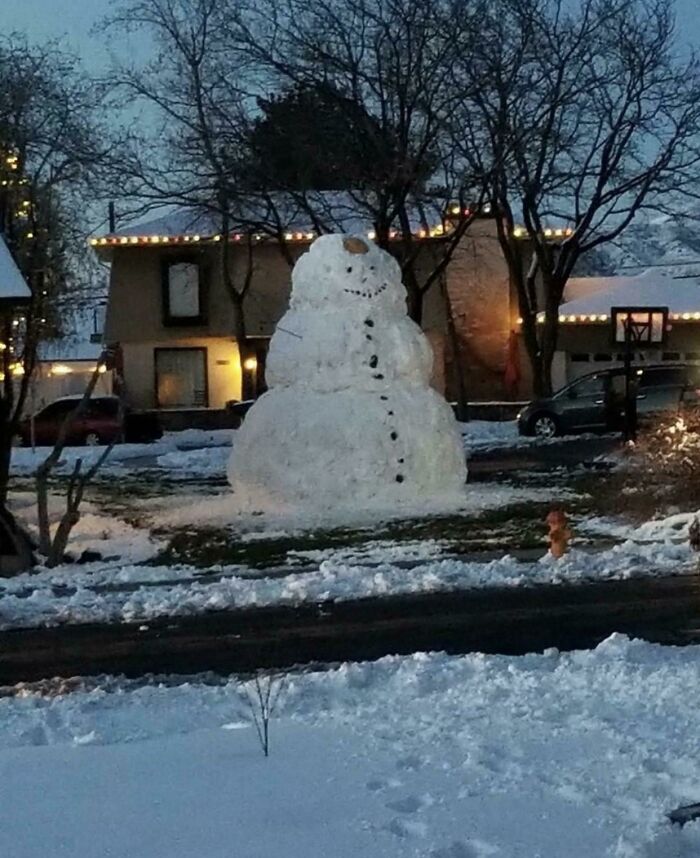 This Beast Of Snowman In My Neighborhood