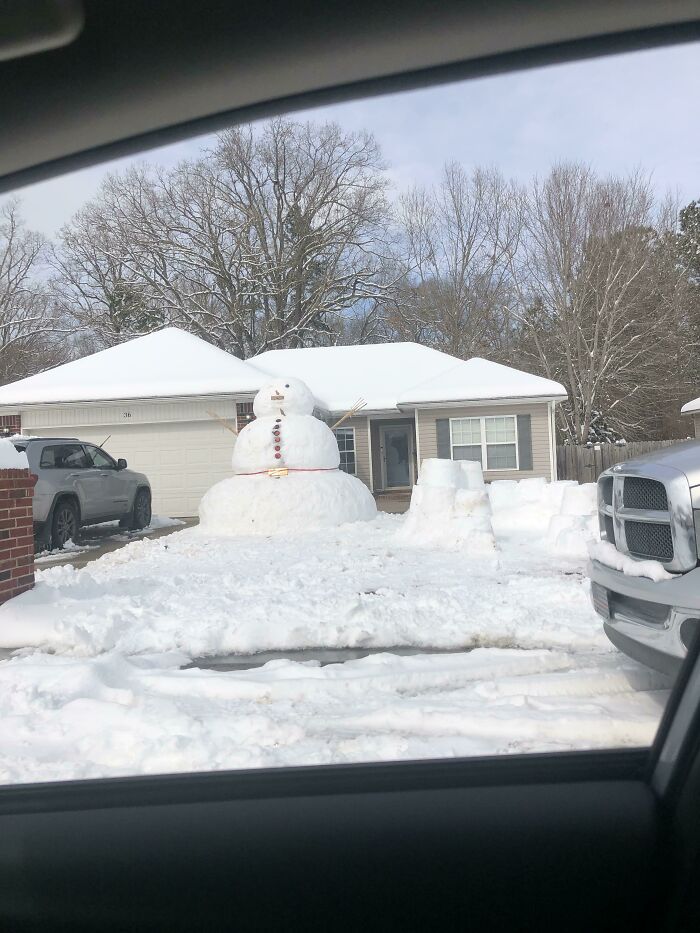 This Unit Of A Snowman Made In Central Arkansas