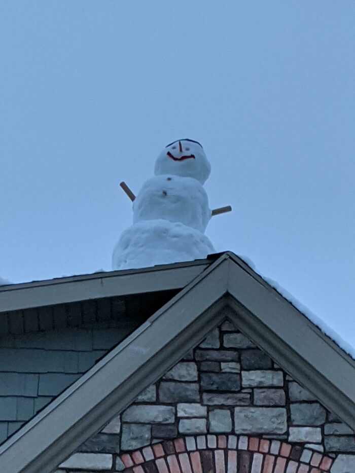 My Brother Built A Snowman On The Roof