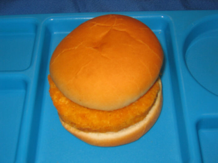 School Cafeteria Chicken Burgers