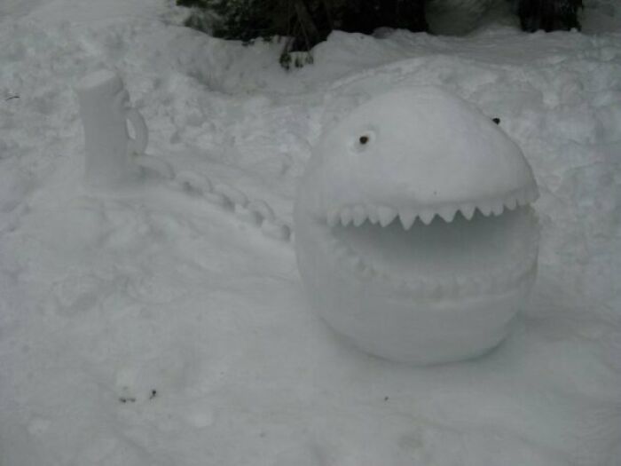 So We Are Doing Awesome Snowmen? Here Is A Chain Chomp Me And Some Friends Made A Few Years Ago