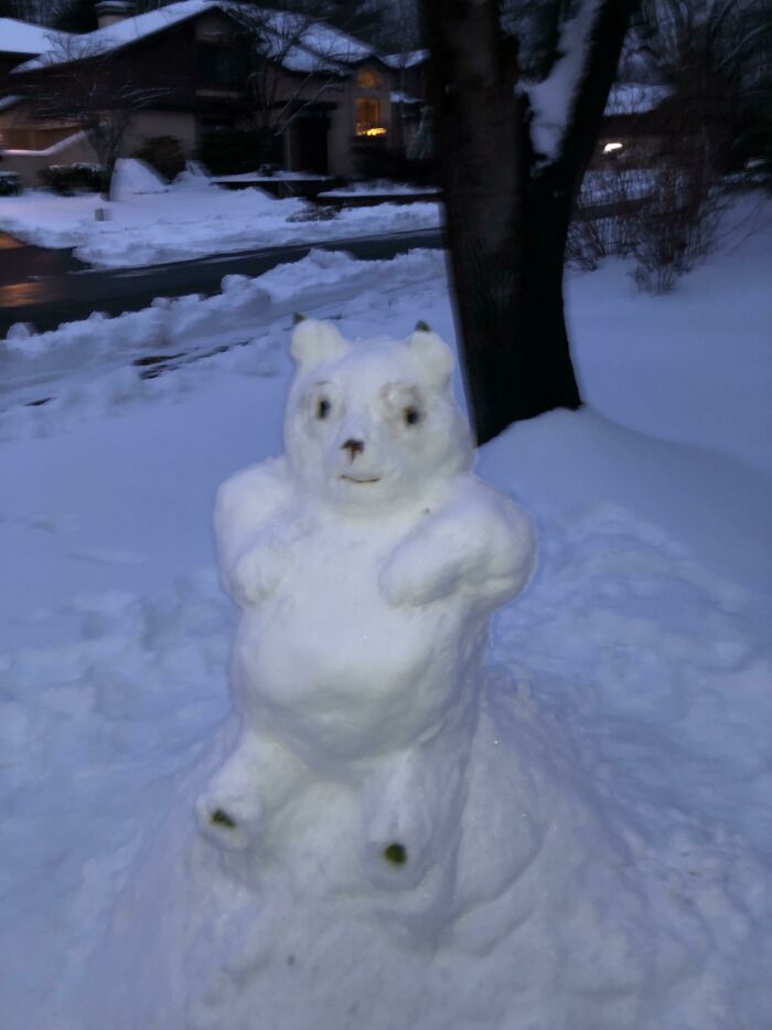 Got Tired Of Snowmen. Made Snowbear