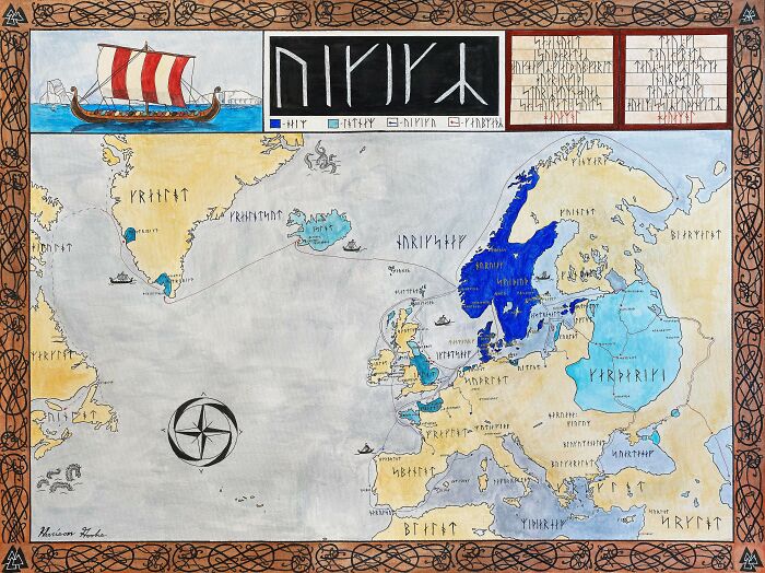 Runic Map Of The Vikings