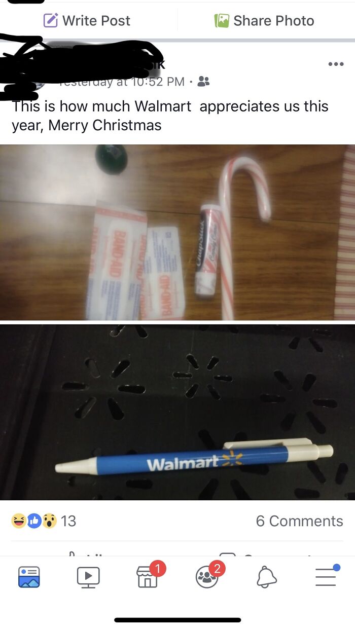 This An En Employee Of 10+ Years “Gift” For Christmas From Wal-Mart