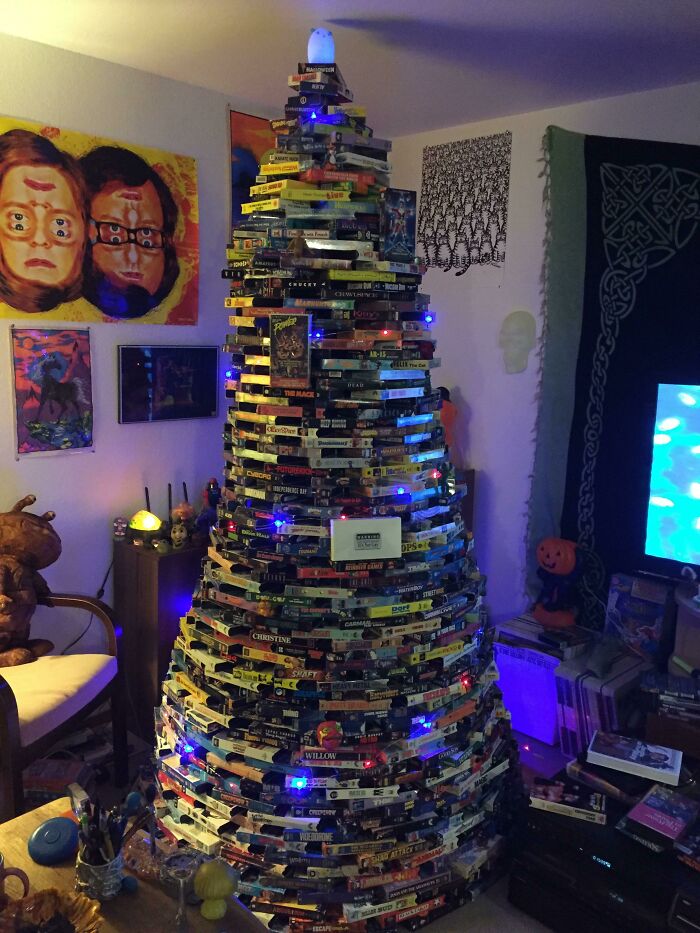 I Made A VHS Tape Christmas Tree This Year