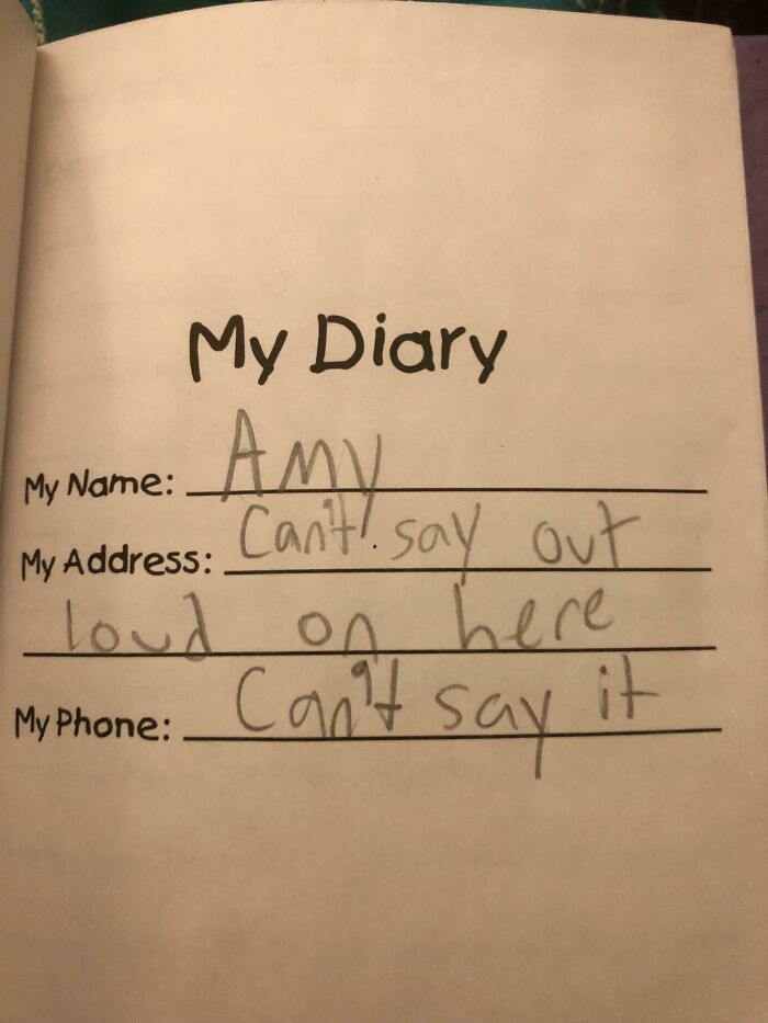 My Diary As A Little Kid, Apparently I Took Stranger Danger Very Seriously
