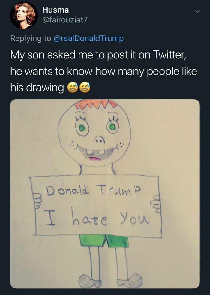 Found This In One Of The Comments Of Donald Trumps Tweets. Because You Know A Kid Keeps Up With Politics