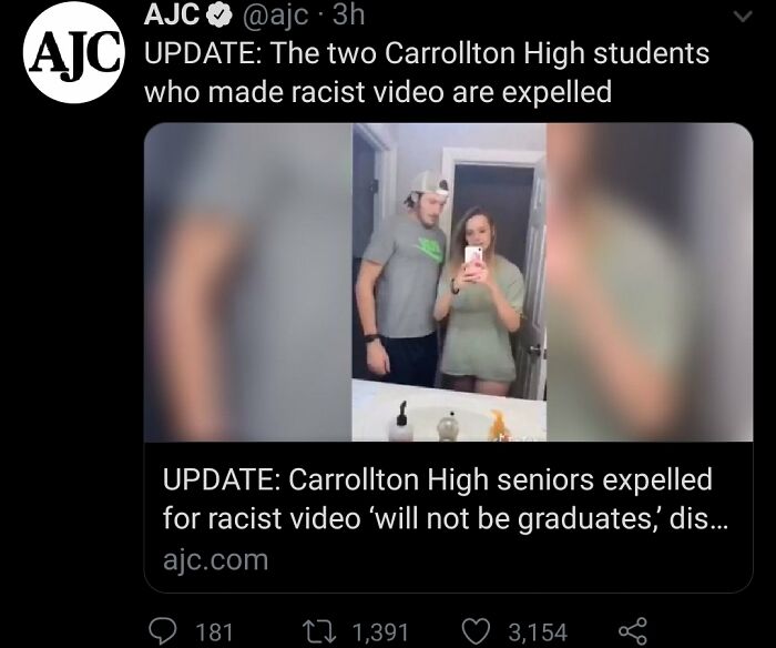 Two Highschool Seniors Who Made A Racist Tiktok Will Not Be Allowed To Graduate