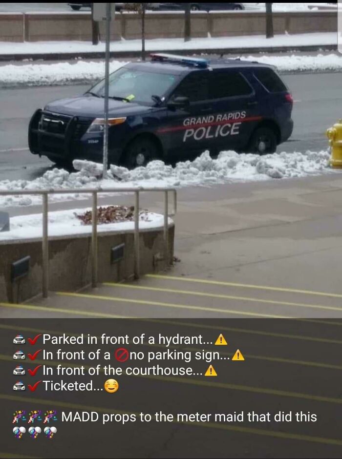 Cop Gets Served A Parking Ticket