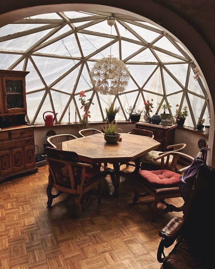 Cozy Dining Room With A Geodesic Dome Roof, Colorado 