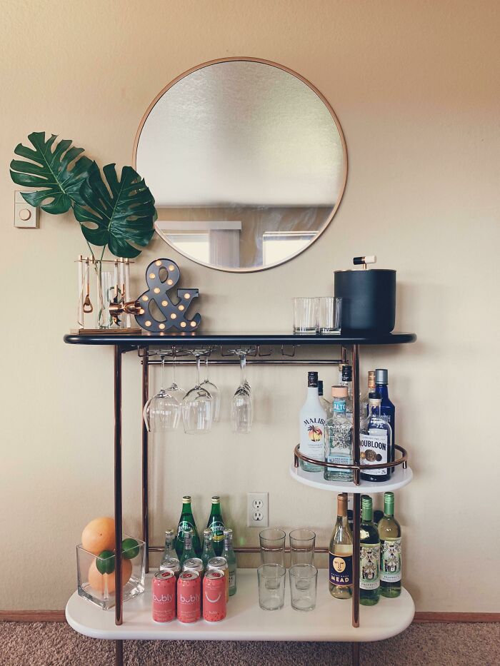 I Have Been Dying For A Bar Cart For Years Now And I Finally Made It Happen! I Am Over The Moon With How It Turned Out