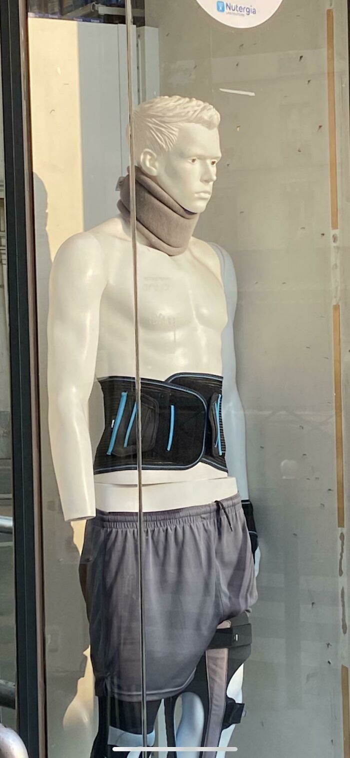 This Pharmacy Mannequin Looks Like He Had A Rough Day