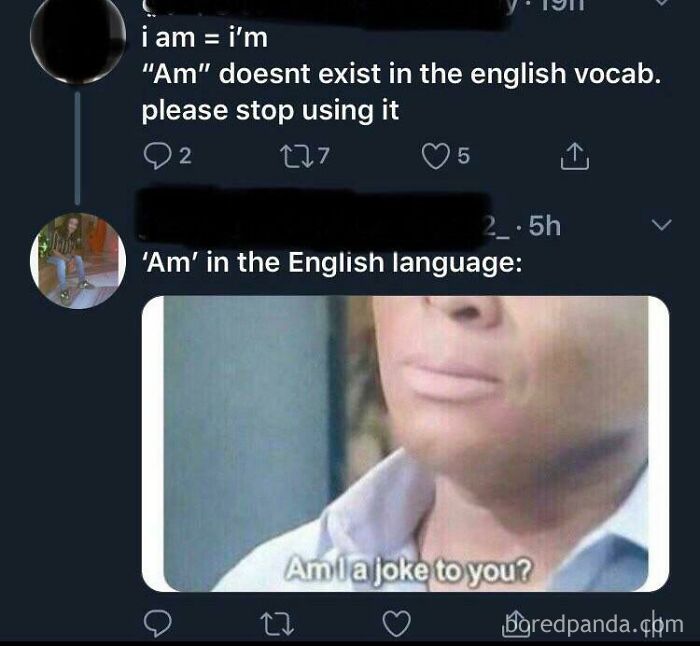 Am Does Not Exist In The English Language!