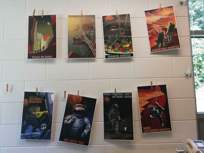 These Awesome "Mars Recruitment" Posters In A Local Elementary School Classroom