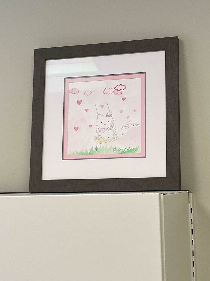 I Made This Watercolor Piece For A Coworker And I Saw She Framed It