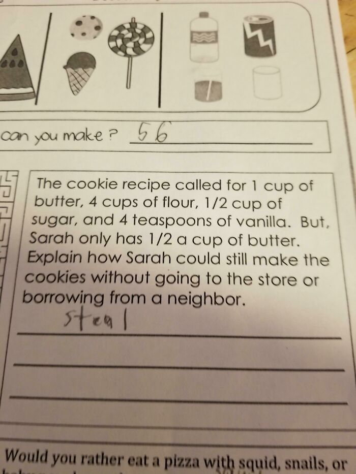 Only Logical Explanation. (On My Son's Homework )