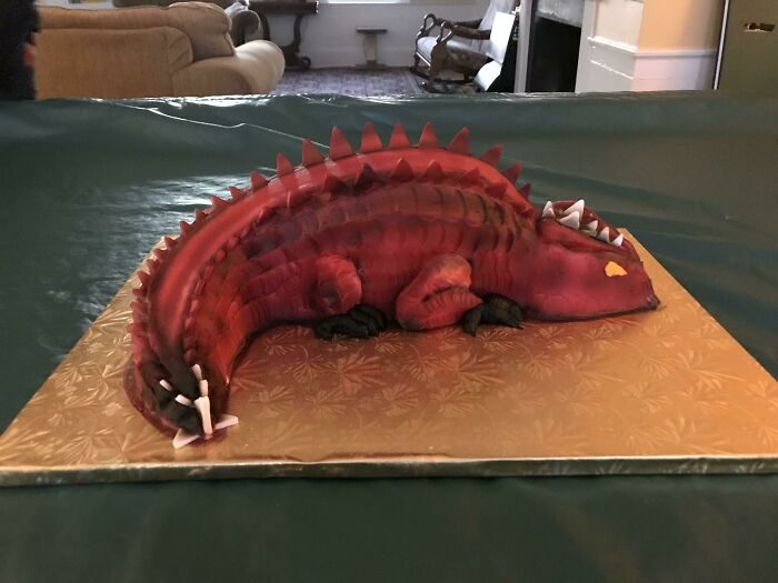My Eleven Year Old Sister Made This Bada*s Dragon Cake