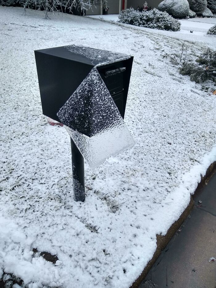 This Mailbox After A Few Hours Of Freezing Rain