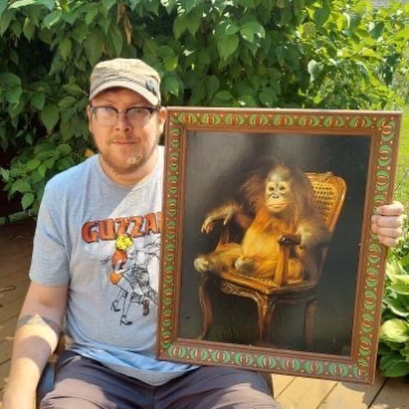 Orangutan Portrait With Key Lime Frame. #asfoundby @toddistan