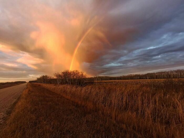 Rainbow Meets Sunset
