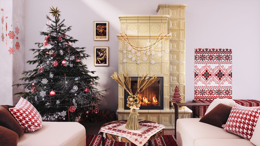 Designer Visualises Different Christmas Decoration Traditions Around The World