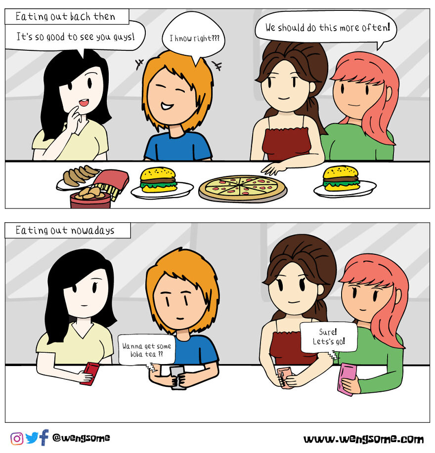 Eating Out Back Then And Now