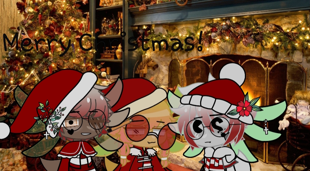 Hey Artsy Pandas, Draw A Christmas Card Using An Oc You Have!