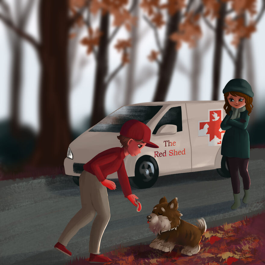 I Created An Illustrated Story About How A Dog Gets Rescued To Teach Children About Animal Welfare
