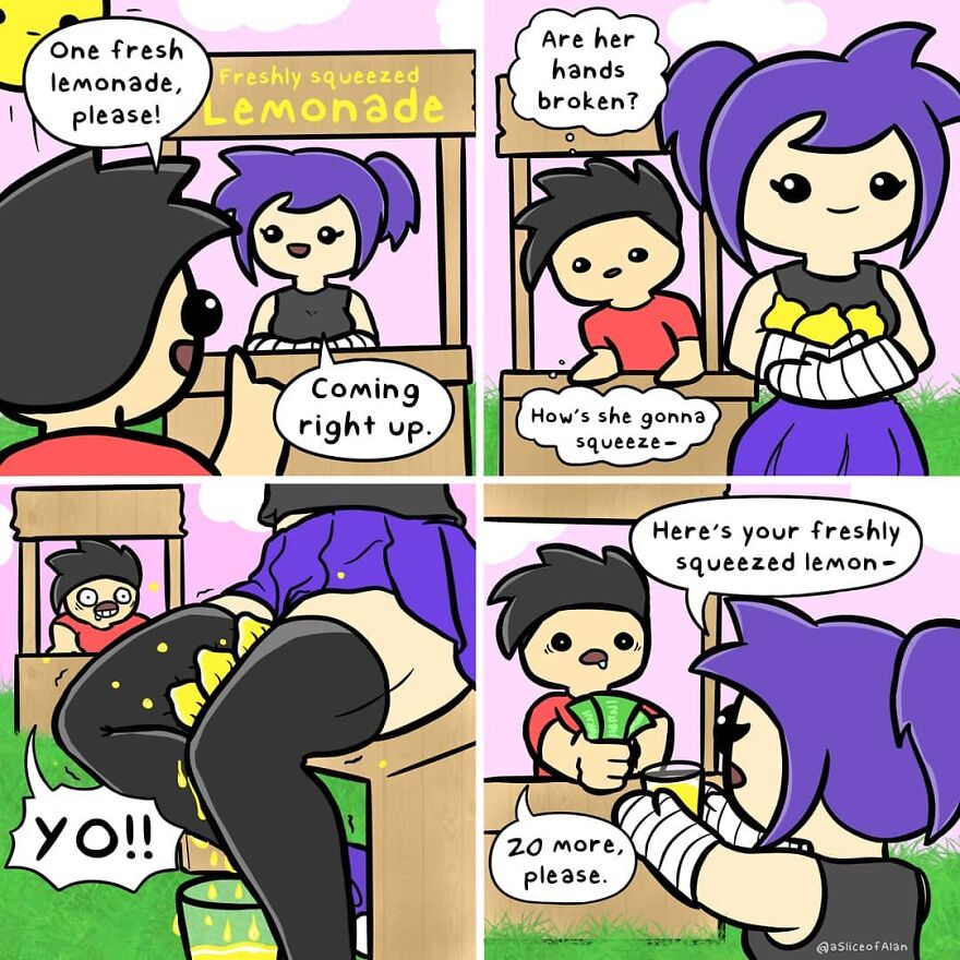 Meet "A Slice Of Alan",the Artist Who Creates Random, Silly And Funny Comics