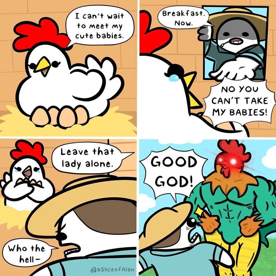 Meet "A Slice Of Alan",the Artist Who Creates Random, Silly And Funny Comics