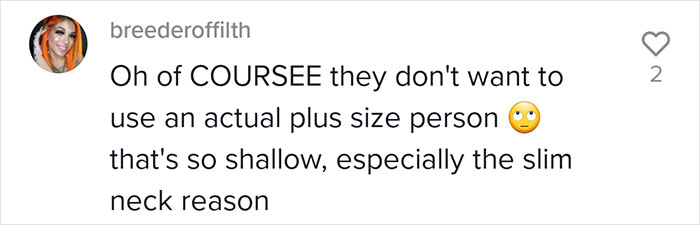 Model Reveals A Secret Of How Plus Size Models Have Slim Faces In Photos And It’s Just Slimmer Models Wearing Fat Suits Model Reveals A Secret Of How Plus Size Models Have Slim Faces In Photos And It’s Just Slimmer Models Wearing Fat Suits