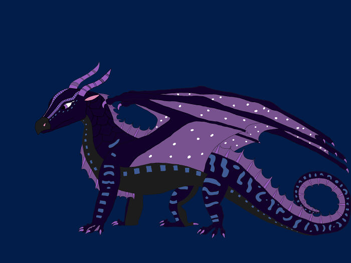 This Is Black Pearl. She's My Oc In The Wings Of Fire Universe. She's A Seawing Nightwing Hybrid.
