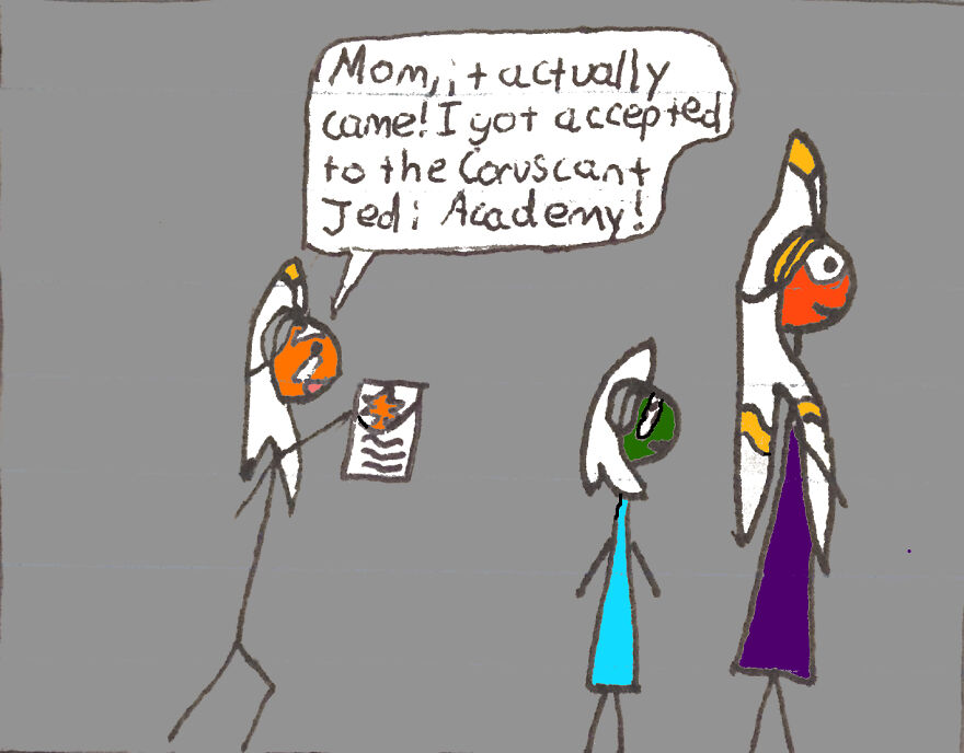 I Make Stick Figure Star Wars Comics, And These Are The First Two Chapters Of A Jedi Academy Fanficion