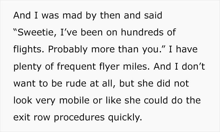 "Sweetie, I’ve Been On Hundreds Of Flights": Woman Cusses At Teen Who Doesn’t Want To Let Her Have The Exit Row Seat She Was Already Settled In "Sweetie, I’ve Been On Hundreds Of Flights": Woman Cusses At Teen Who Doesn’t Want To Let Her Have The Exit Row Seat She Was Already Settled In