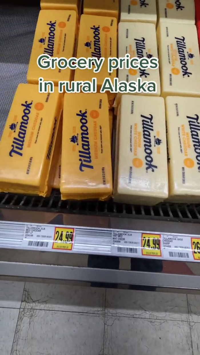 Woman shows grocery prices rural Alaska tiktok 61af1e9ac2b44 700