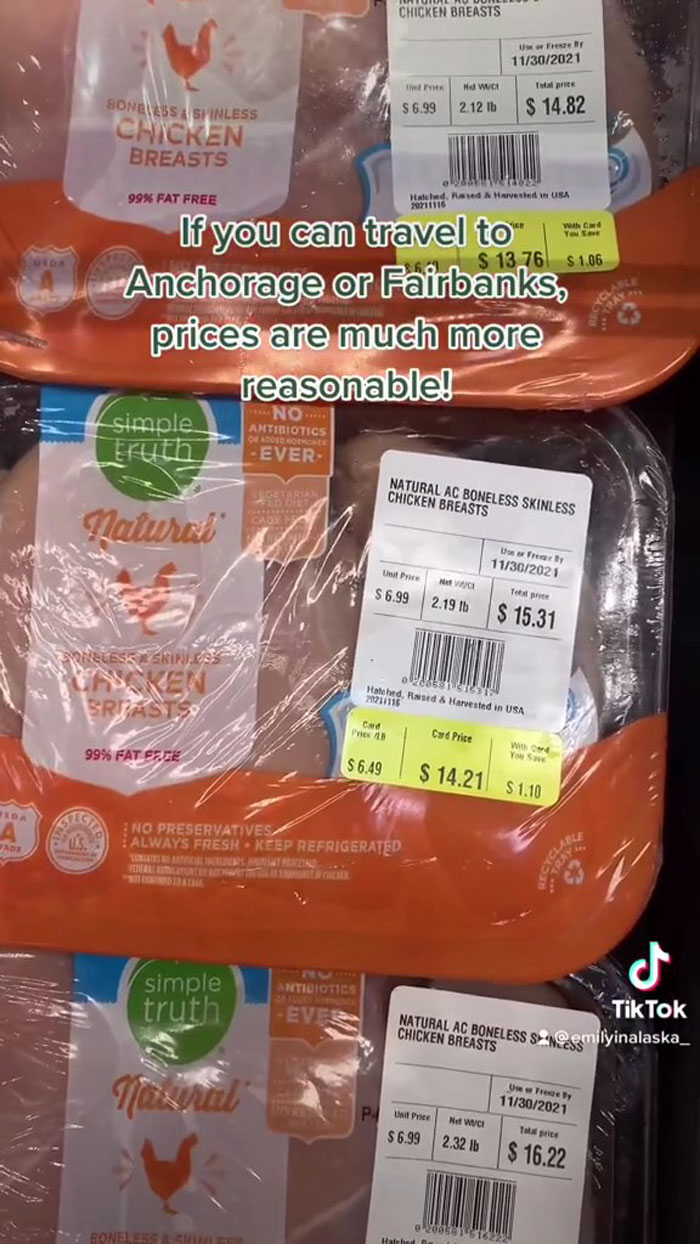 Woman shows grocery prices rural Alaska tiktok 61af20e699157 700