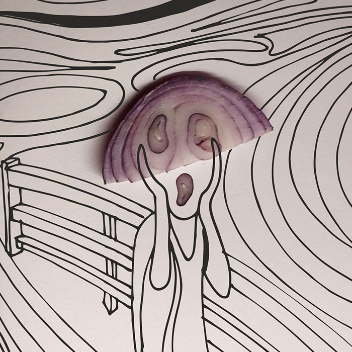 I Recreated A Brief History Of Art Using A Piece Of Onion (13 Pics)