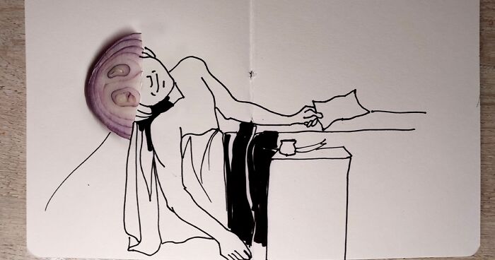 I Recreated A Brief History Of Art Using A Piece Of Onion (13 Pics)