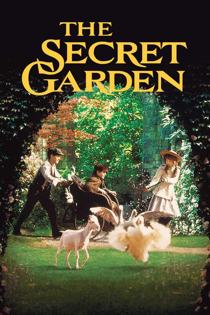 Cover of "The Secret Garden" with children in a lush garden scene, representing '90s kids movies.