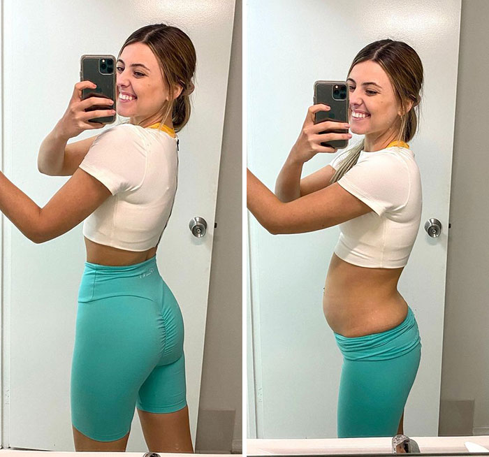 Woman Challenges Unrealistic Body Standards With Side-By-Side “Real Me Monday” Photos Of Herself (30 Pics)