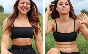 Woman Challenges Unrealistic Body Standards With Side-By-Side “Real Me Monday” Photos Of Herself (30 Pics)