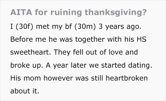 BF's Mother Couldn't "Remember" Girlfriend's Name, So She Got Revenge During Thanksgiving BF's Mother Couldn't "Remember" Girlfriend's Name, So She Got Revenge During Thanksgiving